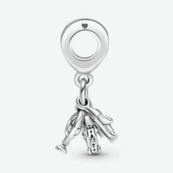 Pandora Airplane, Globe & Suitcase Dangle Charm - Picture 4 of 5